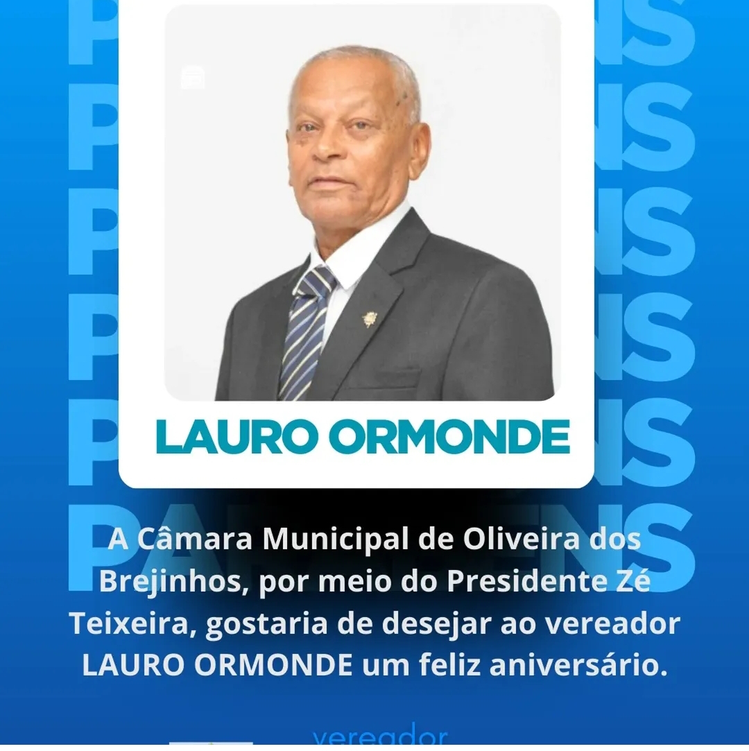Parabéns, Vereador Lauro Rodrigues!
